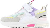 Sneakers | Meisjes | White Lilac Green | Leer | Shoesme | Maat 32