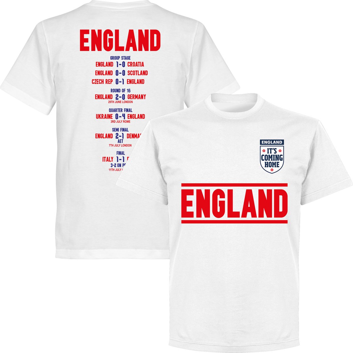 Engeland EK 2021 Road To The Final T-Shirt - Wit - XS