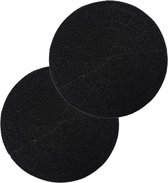 Set van 4x stuks placemats kralen zwart - 35 cm - Onderleggers