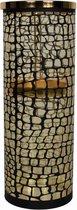 Windlicht cilinder goud croco large