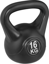 Relaxdays Kettlebell halter - rond gewicht - 4/10/16 kg - fitnessgewicht - met handgreep - 16 kg