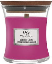 WoodWick Geurkaars Mini Wild Berry & Beets - 8 cm / ø 7 cm