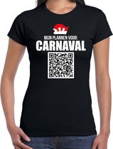 Carnaval QR code shirt mijn plannen voor carnaval / Brabant dames zwart - Carnaval kleding / outfit M