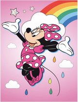 Disney Minnie Mouse Fleeceplaid Rainbow - 110 x 140 cm - Polyester