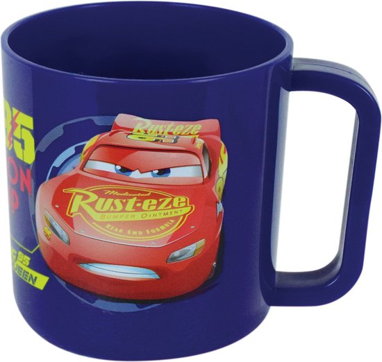 2x gobelet / mug en plastique Disney Cars 350 ml - Gobelets incassables pour enfants