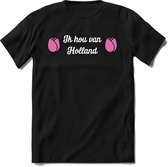 Nederland - Licht Roze - T-Shirt Heren / Dames  - Nederland / Holland / Koningsdag Souvenirs Cadeau Shirt - grappige Spreuken, Zinnen en Teksten. Maat 3XL