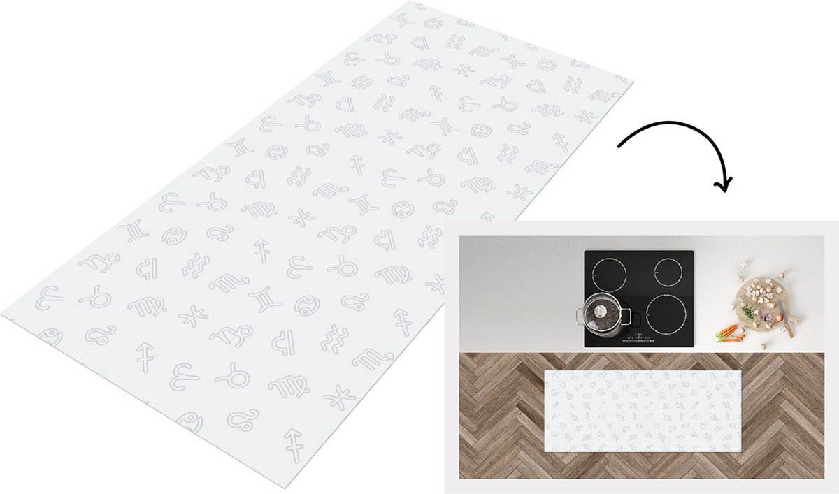 KitchenYeah Keukenloper - Loper keuken - Sterrenbeeld - Astrologie - Design - Keukenloper vinyl Multicolor