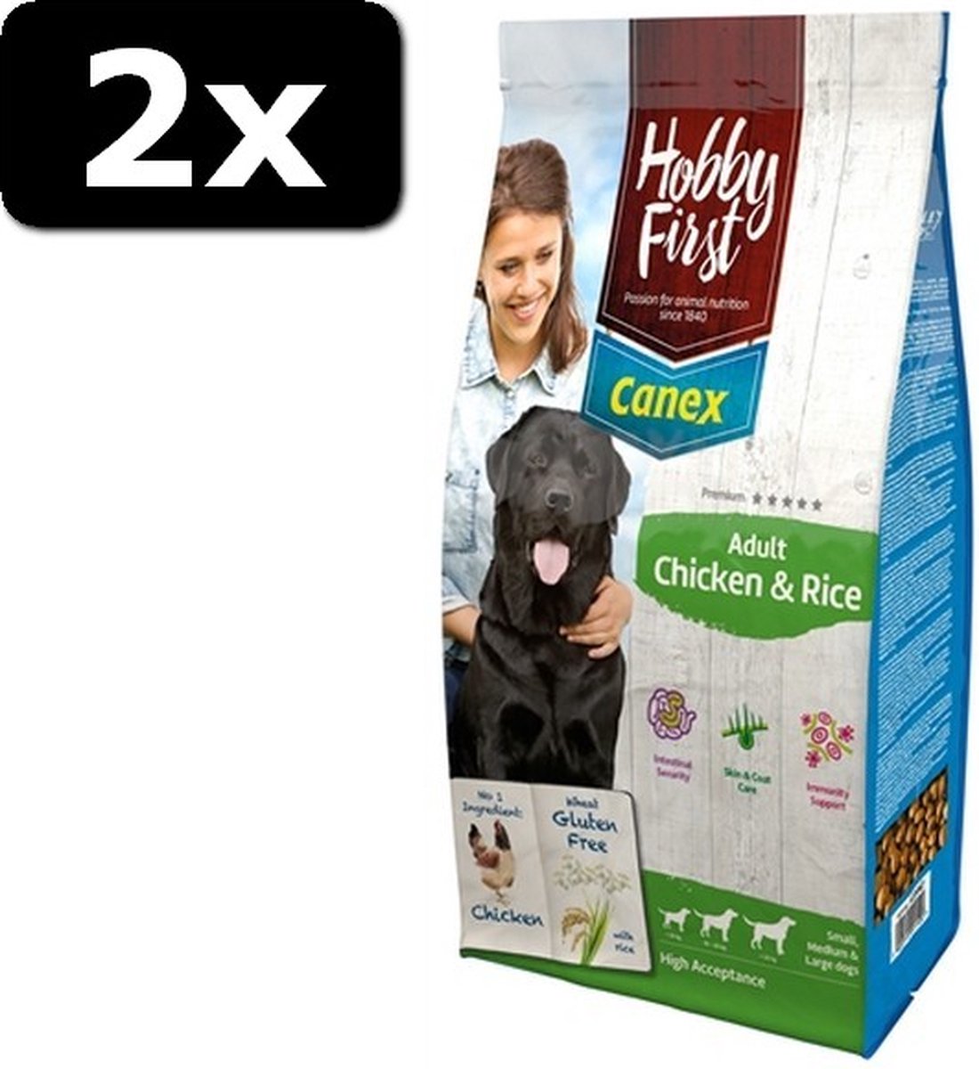 Hobbyfirst CANEX ADULT CHICKEN/RICE 12KG