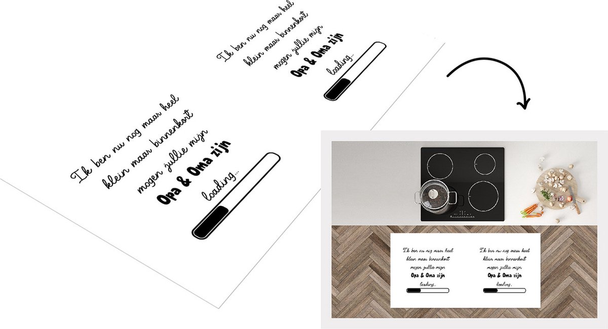 KitchenYeah Keukenloper - Loper keuken - Familie - Quotes - Spreuken - 'Opa en oma zijn' - 120x60 cm - Keukenloper vinyl Multicolor