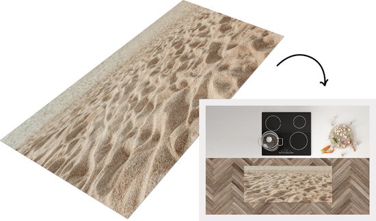 Tapis de cuisine - Tapis de cuisine - Été - Sable - Plage - 120x50 cm - Vinyle de tapis de cuisine