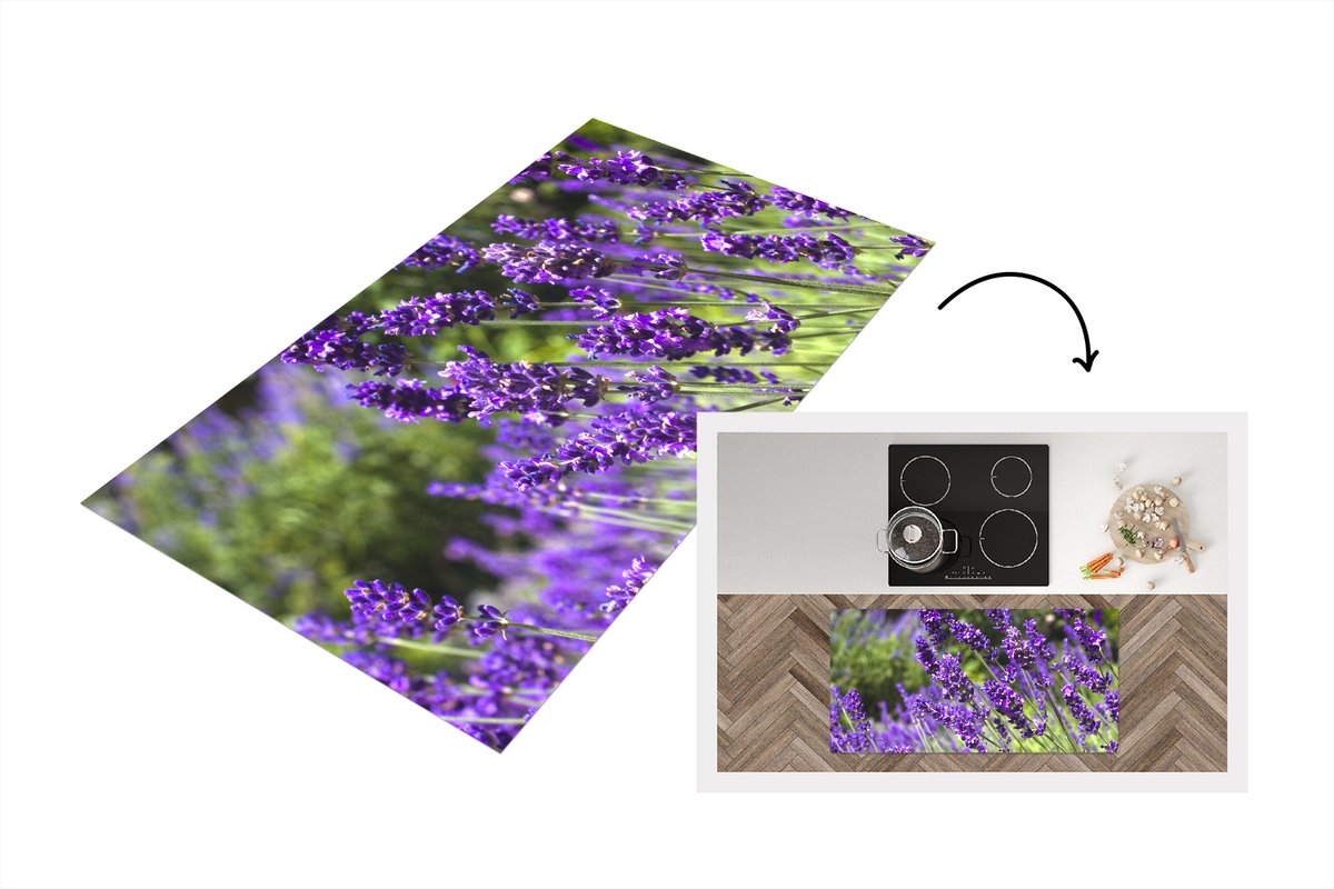KitchenYeah Keukenloper - Loper keuken - Heldere paarse lavendel in de natuur - Keukenloper vinyl, foto 2