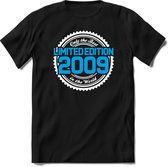 2009 Limited Edition | Feest Kado T-Shirt Heren - Dames | Wit - Blauw | Perfect Verjaardag Cadeau Shirt | Grappige Spreuken - Zinnen - Teksten | Maat 3XL