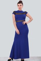 HASVEL-Saxe blauw Maxi jurk Dames - Maat S-Galajurk-Avondjurk-HASVEL-Saxe blue Maxi Dress Women - Size S-Prom Dress-Evening Dress
