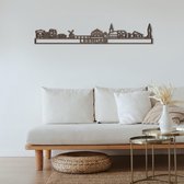 Skyline Leerdam Notenhout 165 Cm Wanddecoratie Voor Aan De Muur Met Tekst City Shapes