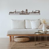 Skyline Dordrecht Notenhout 165 Cm Wanddecoratie Voor Aan De Muur Met Tekst City Shapes