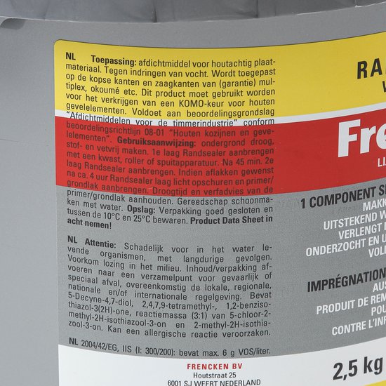 Frencken chant Frencken - 2500 ml - 1 composant - 71161 - blanc