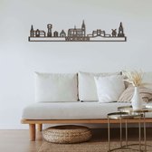 Skyline Woerden Populierenhout 130 Cm Wanddecoratie Voor Aan De Muur Met Tekst City Shapes