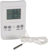 thermometer digitaal binnen en buiten 11 x 7 cm wit