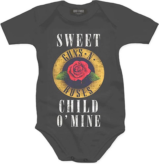 Guns N' Roses Baby romper maanden- Child O' Mine Rose Zwart