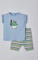 Woody pyjama baby meisjes - lichtblauw - krokodil - 221-3-BAB-S/816 - maat 80