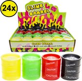 Decopatent® 24 STUKS Gekleurd Mini Slijm in olie vat - Slime Barrel - Slijm Putty Speelgoed - Traktatie - Kado voor Jongens & Meisjes - Uitdeelcadeautjes