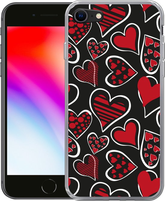 Coque iPhone SE 2020 - Filles - Cœur - Amour - Motifs - Coque en Siliconen pour téléphone -