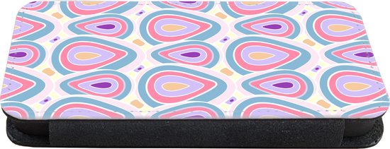 Bookcase de téléphone iPhone 11 Pro Max Bookcase - Motif - Agate - Rétro - Violet - Avec compartiments - Étui portefeuille avec fermeture magnétique