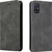 Mobigear Telefoonhoesje geschikt voor Samsung Galaxy A51 Hoesje | Mobigear Retro Slim Bookcase Portemonnee | Pasjeshouder voor 2 Pasjes | Telefoonhoesje voor Pinpas / OV Kaart / Rijbewijs - Grijs