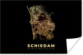 Poster Schiedam - Nederland - Kaart - Stadskaart - Plattegrond - 180x120 cm XXL