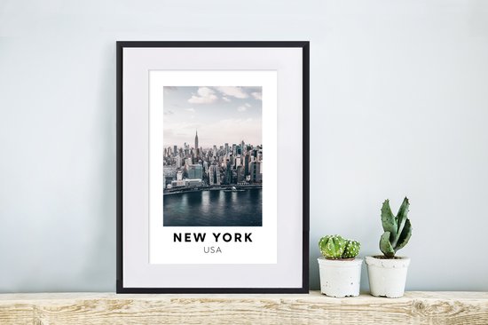 Fotolijst incl. Poster - Amerika - New York - Architectuur - 30x40 cm - Posterlijst