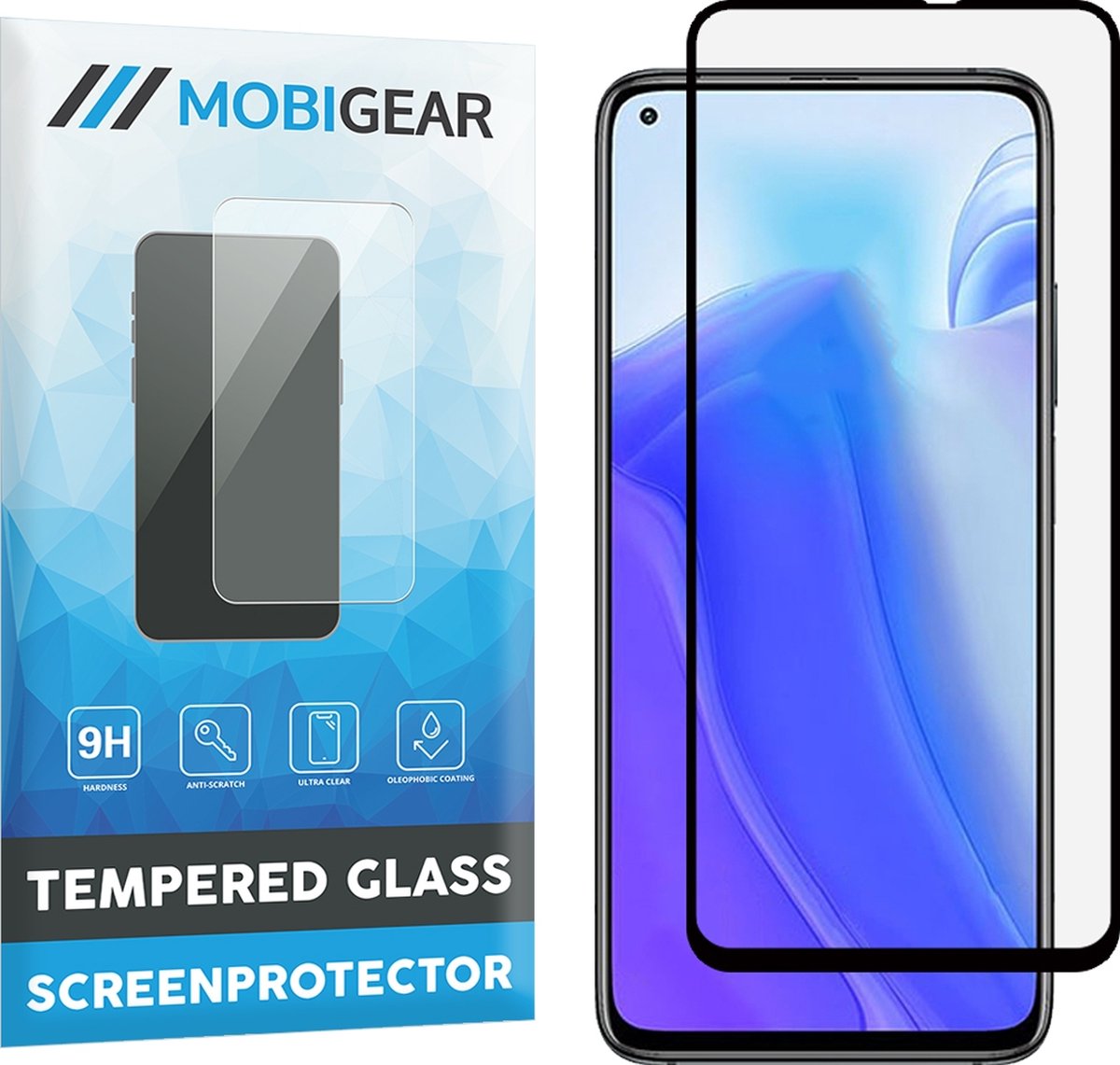 Mobigear Screenprotector geschikt voor Xiaomi Mi 10T Lite Glazen | Mobigear Premium Screenprotector - Case Friendly - Zwart