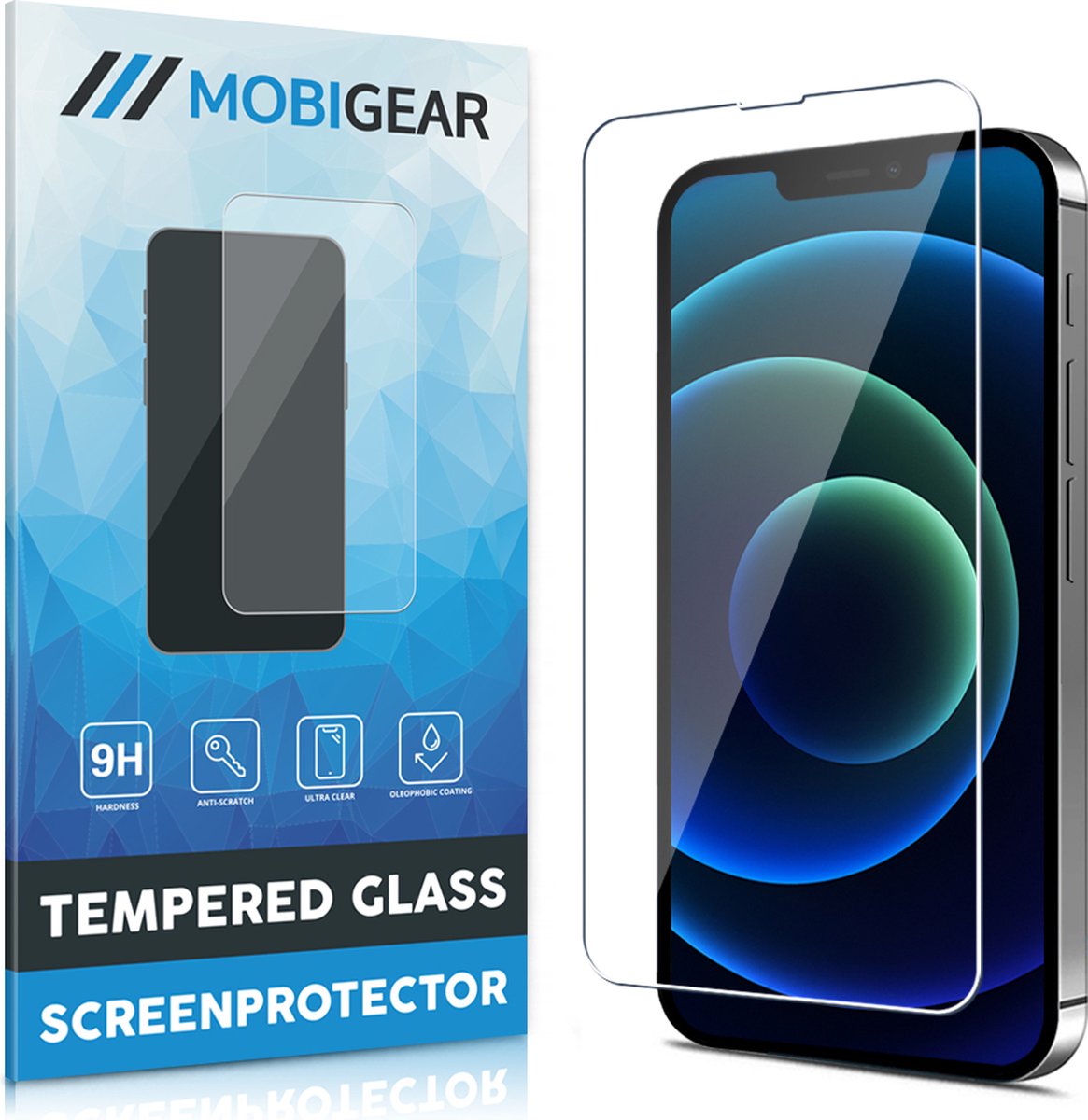 Mobigear Screenprotector geschikt voor Apple iPhone 13 Mini Glazen | Mobigear Screenprotector - Case Friendly