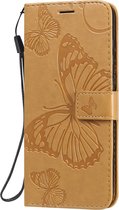 Mobigear Telefoonhoesje geschikt voor Nokia 2.3 Hoesje | Mobigear Butterfly Bookcase Portemonnee | Pasjeshouder voor 2 Pasjes | Telefoonhoesje voor Pinpas / OV Kaart / Rijbewijs - Cognac