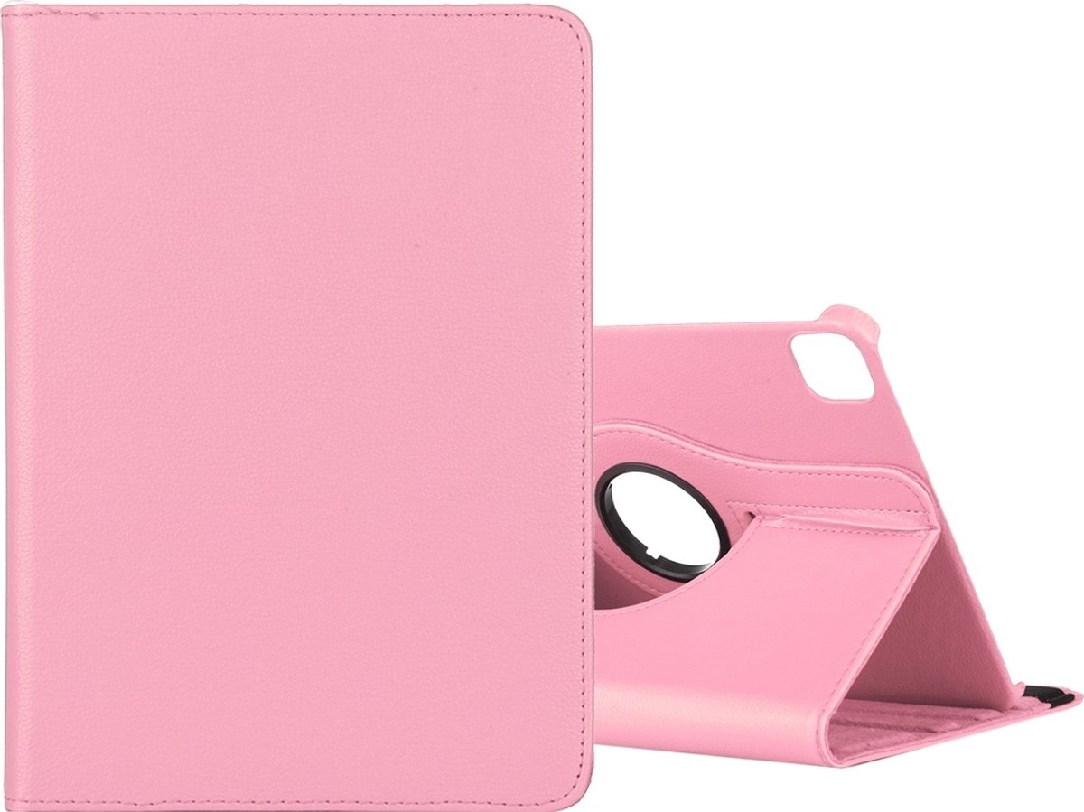 Mobigear Tablethoes geschikt voor Apple iPad Pro 12.9 Inch (2021) Hoes | Mobigear DuoStand Draaibare Bookcase - Roze