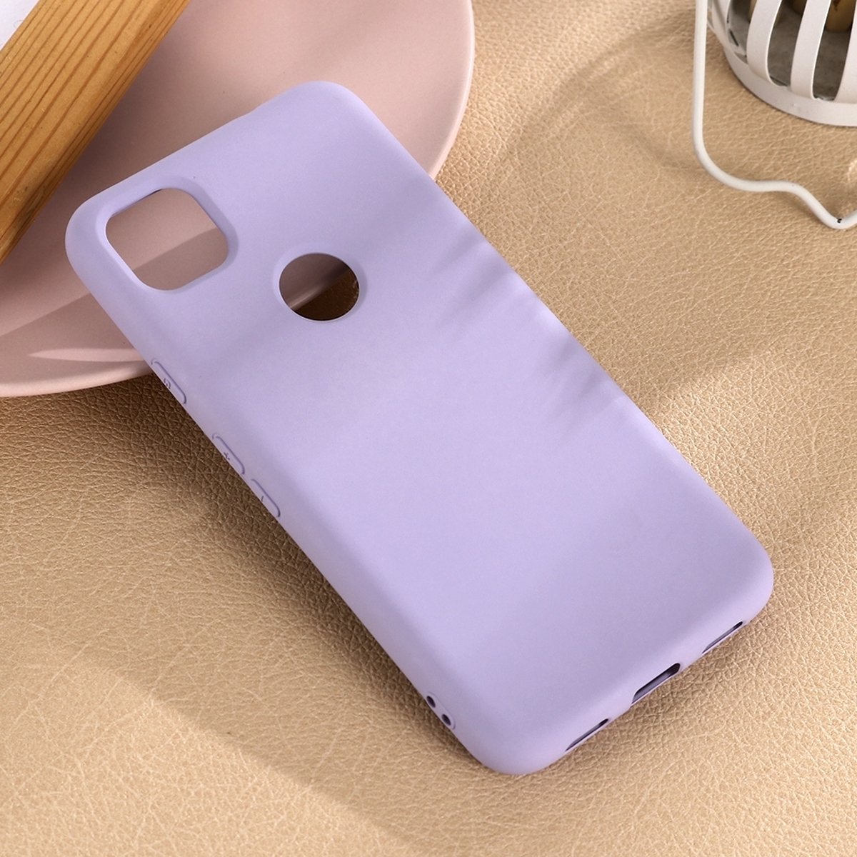 Mobigear Hoesje geschikt voor Google Pixel 4a Siliconen Telefoonhoesje | Mobigear Rubber Touch Backcover | Pixel 4a Case | Back Cover - Paars