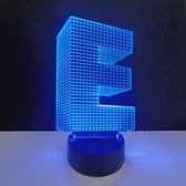 3D LED Lamp - Letter - E