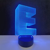Lampe LED 3D - Lettre - E