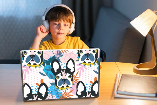 Sticker ordinateur portable - 13,3 pouces - Motifs - Chien - Plante - Garçons - Filles - Enfants - Enfant