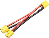 XT60 Parallel kabel 14awg 1x male 2x female