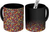 Magische Mok - Foto op Warmte Mokken - Koffiemok - Retro - Design - Cirkel - Magic Mok - Beker - 350 ML - Theemok