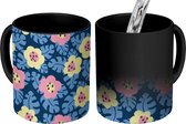 Magische Mok - Foto op Warmte Mokken - Koffiemok - Design - Jungle - Bloem - Blad - Magic Mok - Beker - 350 ML - Theemok