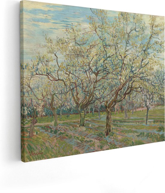 Artaza Canvas Schilderij De Witte Boomgaard - Vincent van Gogh - Kunst - Canvas Print