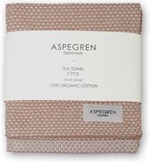 Aspegren Theedoek Waffle Latte 70 x 50 cm - 2 Stuks