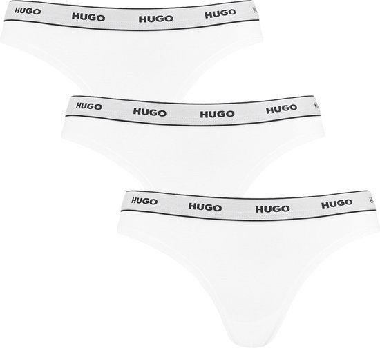 Hugo Boss dames 3P HUGO strings wit - XS