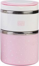 thermoskan voor babyvoeding Galaxy 820 ml roze 3-delig