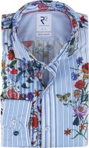 R2 Amsterdam - Overhemd Bloemen Print - 41 - Heren - Tailored-fit