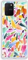 Case Company® - Samsung Galaxy S10 Lite hoesje - Watercolor Brushstrokes - Soft Cover Telefoonhoesje - Bescherming aan alle Kanten en Schermrand