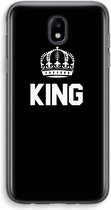 Case Company® - Samsung Galaxy J5 (2017) hoesje - King zwart - Soft Cover Telefoonhoesje - Bescherming aan alle Kanten en Schermrand