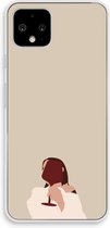 Case Company® - Google Pixel 4 hoesje - I drink wine - Soft Cover Telefoonhoesje - Bescherming aan alle Kanten en Schermrand
