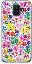 Case Company® - Samsung Galaxy A6 (2018) hoesje - Little Flowers - Soft Cover Telefoonhoesje - Bescherming aan alle Kanten en Schermrand